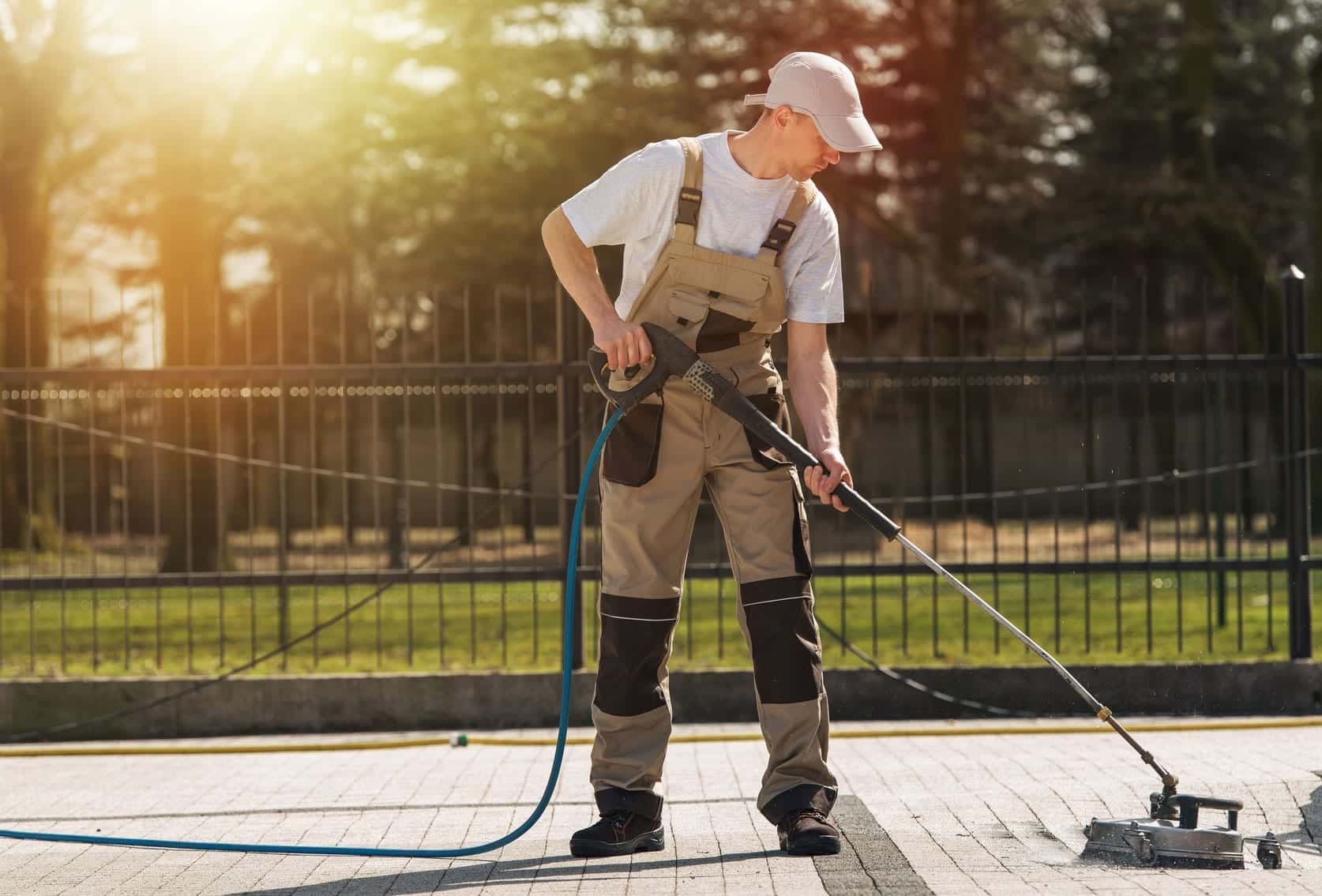 Commercial concrete cleaning